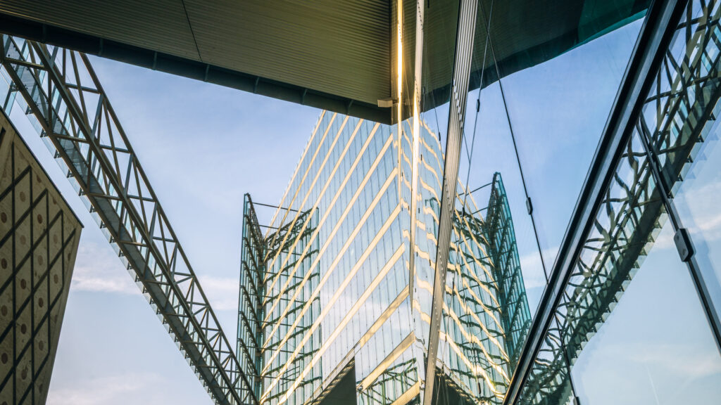 Architectural details of the Kranzler Eck building complex