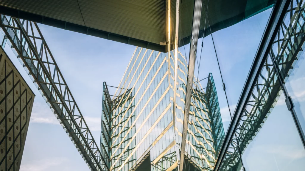 Architectural details of the Kranzler Eck building complex
