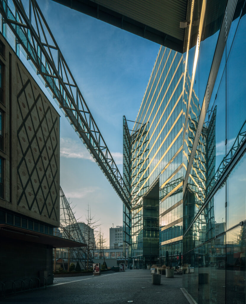 Architectural details of the Kranzler Eck building complex