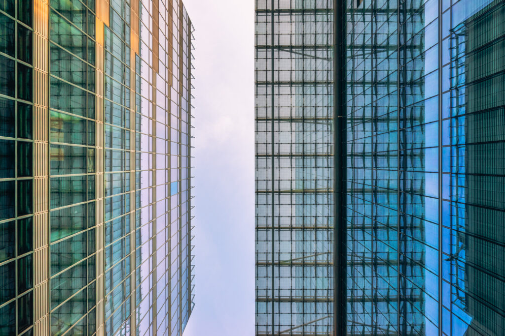 Architectural details of the Kranzler Eck building complex