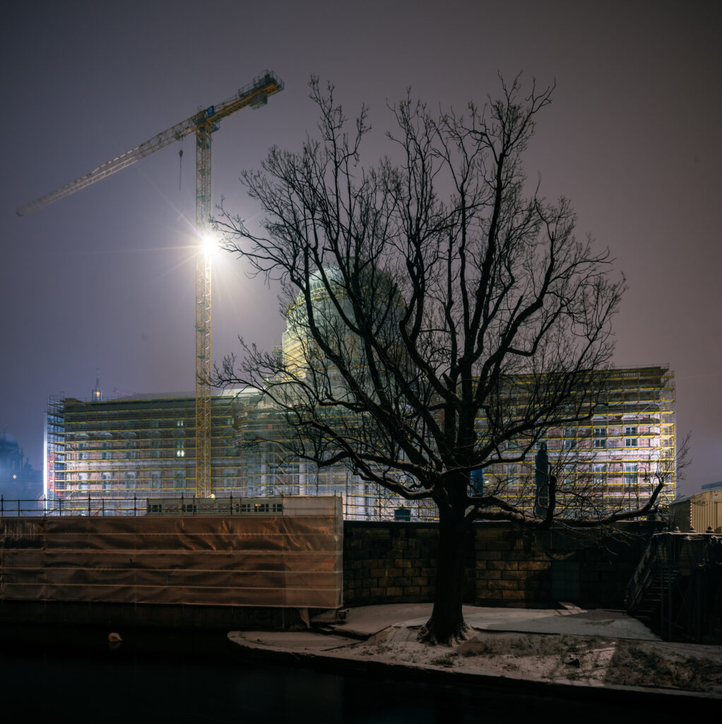 Berlin City Palace during the construction phase