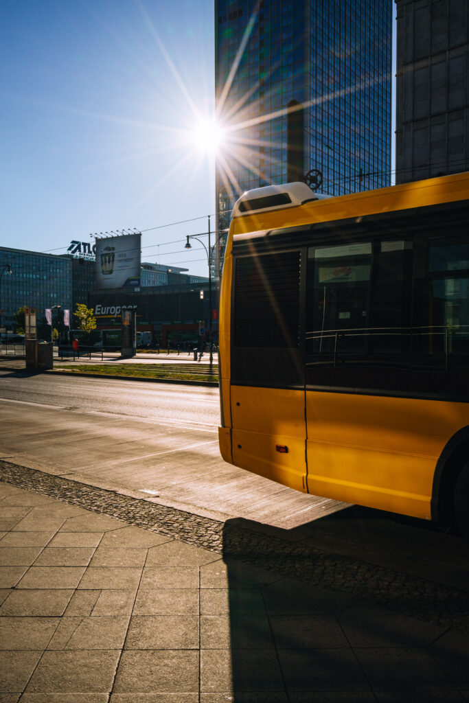 Detail of a BVG bus at Alexanderplatz