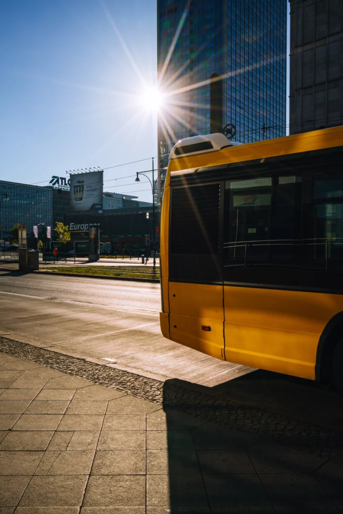 Detail of a BVG bus at Alexanderplatz