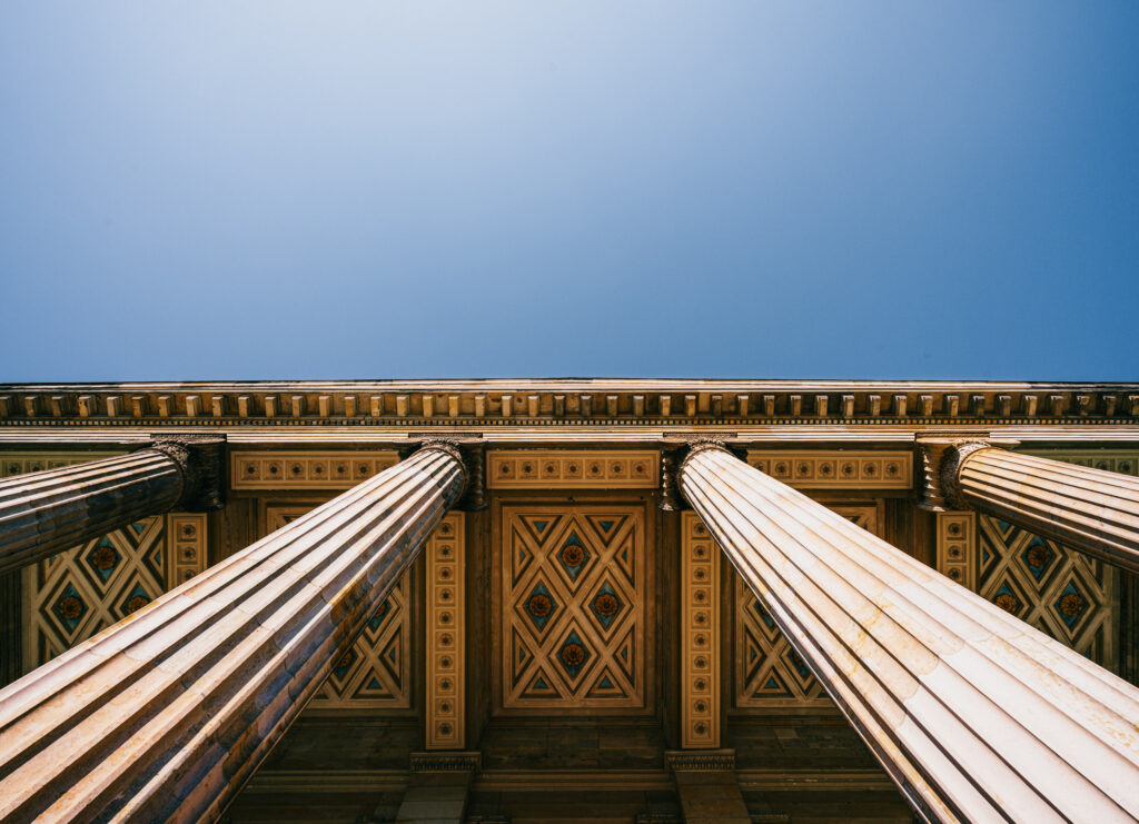 Architectural detail in the entrance area of the Konzerthaus Berlin