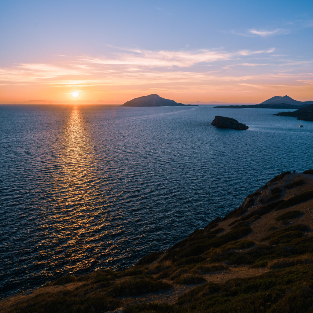 Sunset at Cape Sounio
