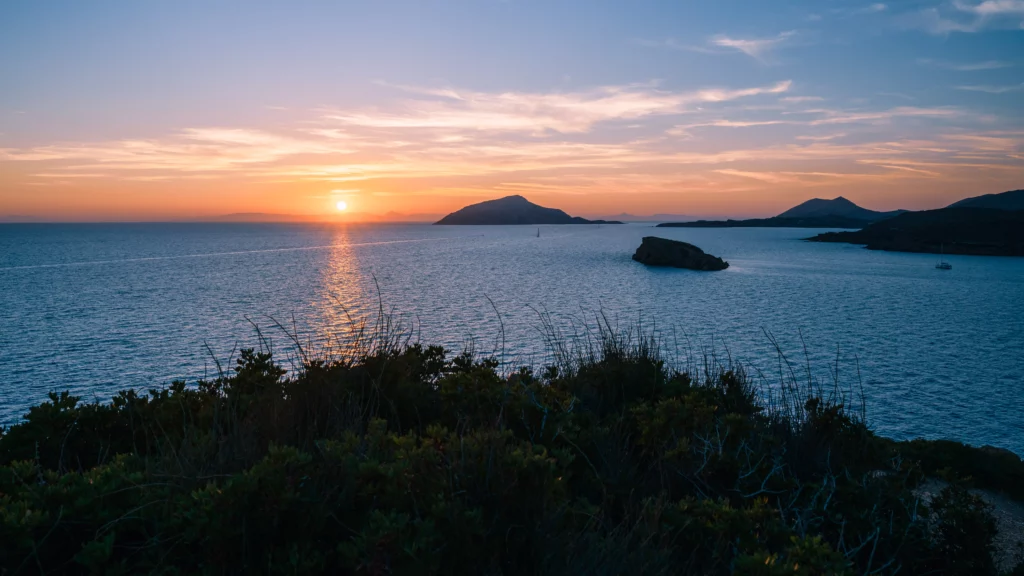Sunset at Cape Sounio
