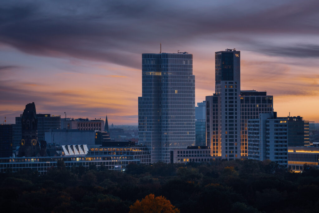 City west after sunset
