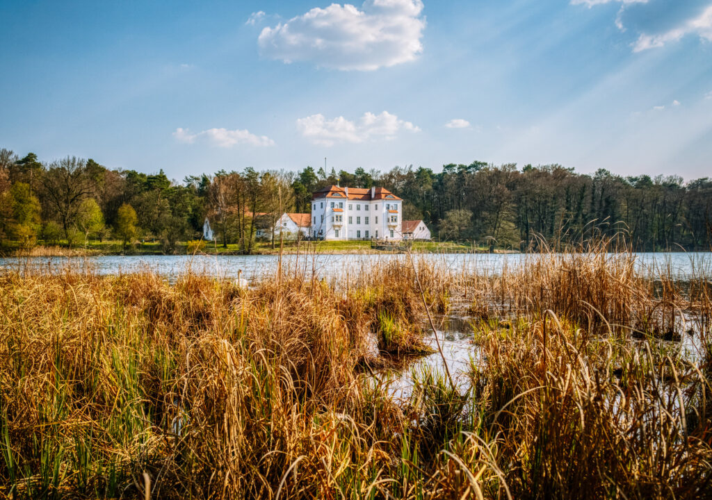 Shores and hiking trails around Grunewaldsee lake