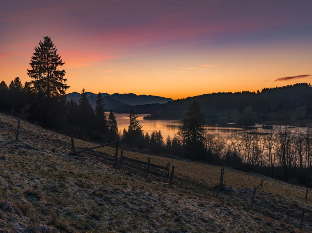Rottachsee during sunset