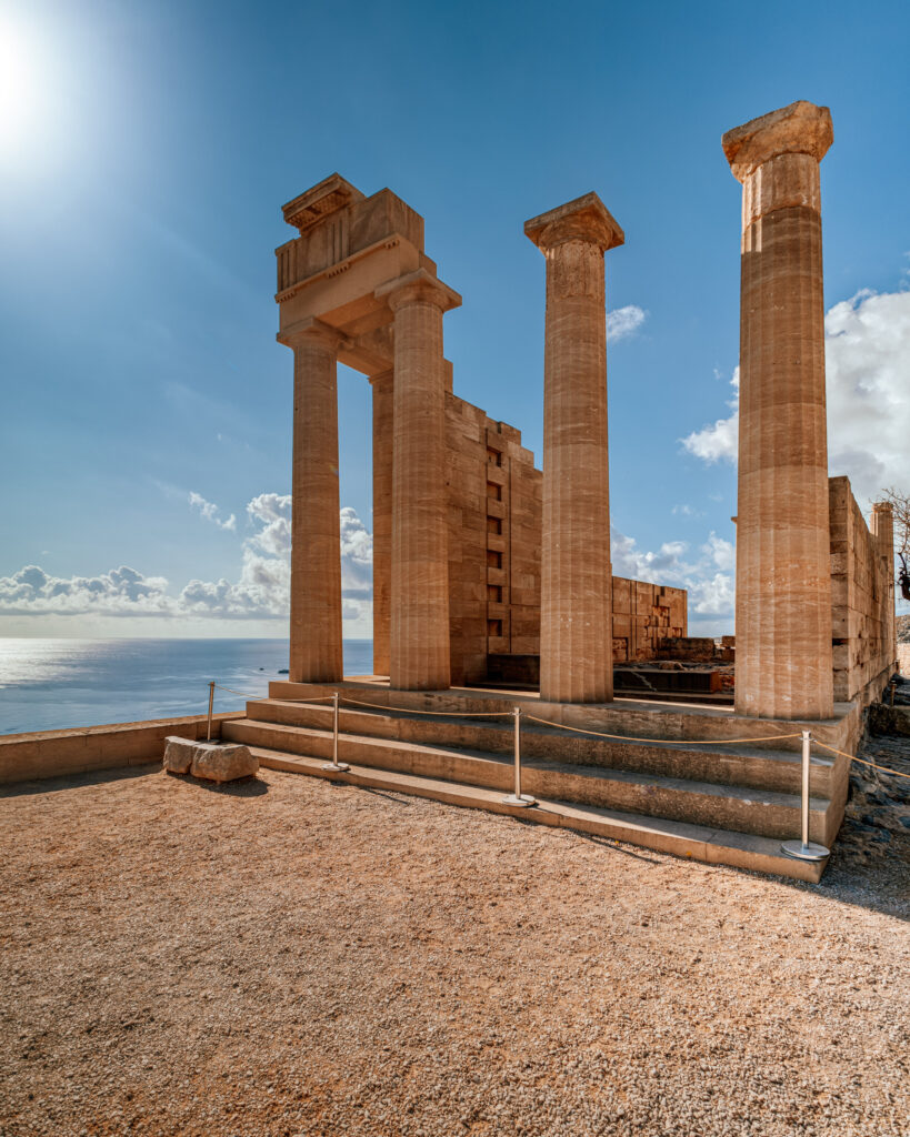 Athena temple on the Acropolis of Lindos