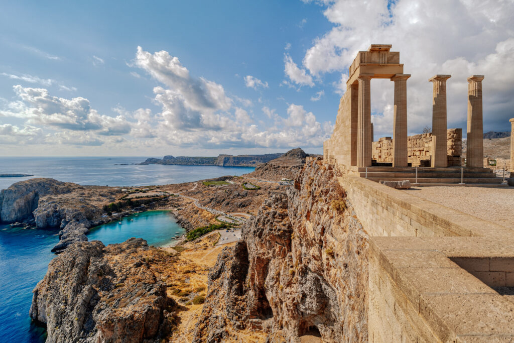 Athena temple on the Acropolis of Lindos