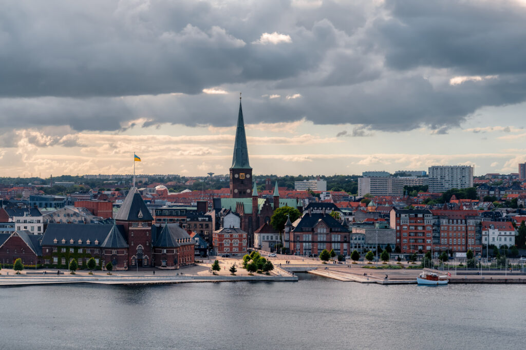 Aarhus cityscape with Havnepladsen