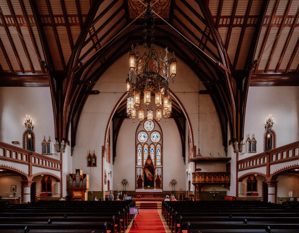 Nave of the Church of the Redeemer in Haugesund