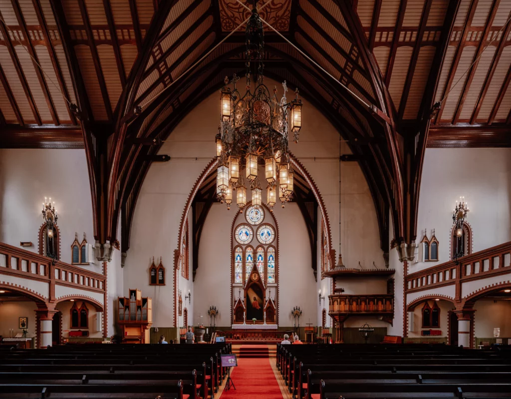 Nave of the Church of the Redeemer in Haugesund