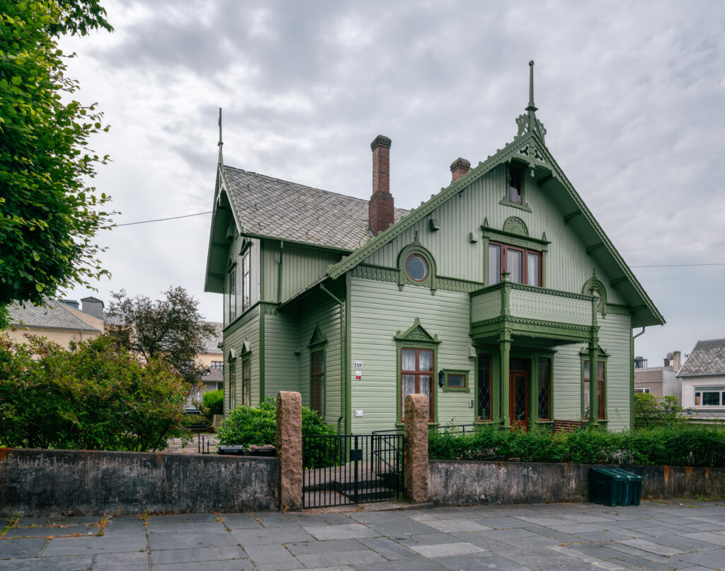 Dragon style timber house in Haugesund
