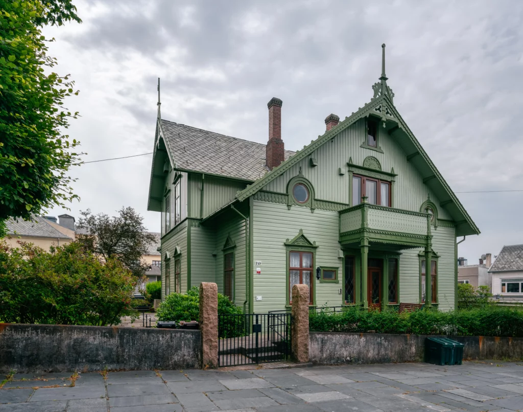 Dragon style timber house in Haugesund