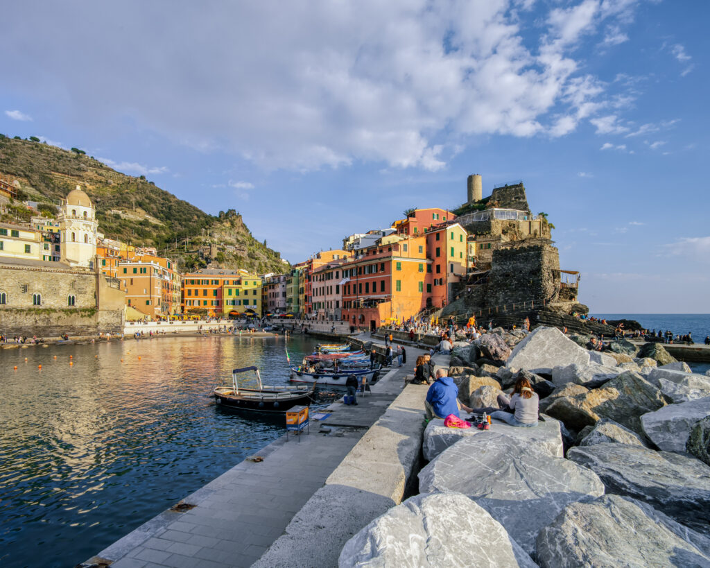 View from the Vernazza harbour pier