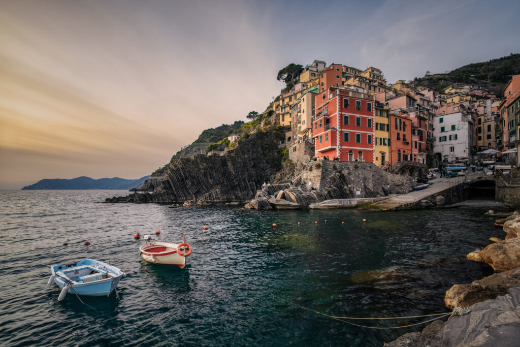 Bay of Riomaggiore in the early evening